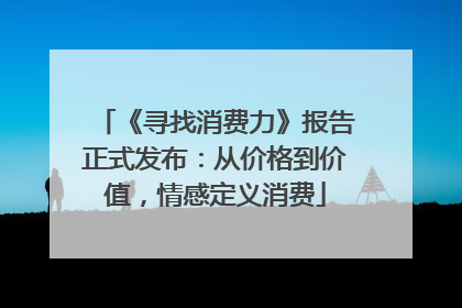 《寻找消费力》报告正式发布：从价格到价值，情感定义消费