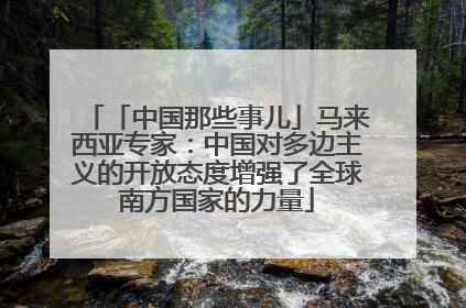 「中国那些事儿」马来西亚专家：中国对多边主义的开放态度增强了全球南方国家的力量