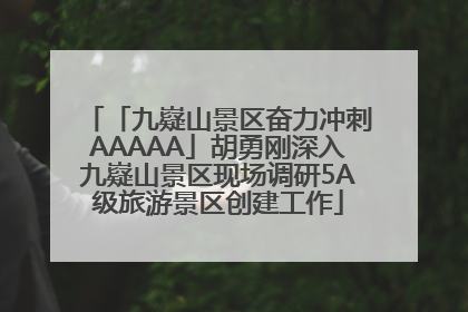 「九嶷山景区奋力冲刺AAAAA」胡勇刚深入九嶷山景区现场调研5A级旅游景区创建工作