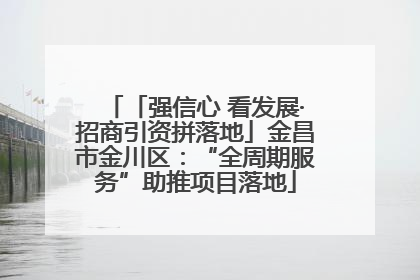 「强信心 看发展·招商引资拼落地」金昌市金川区：“全周期服务”助推项目落地
