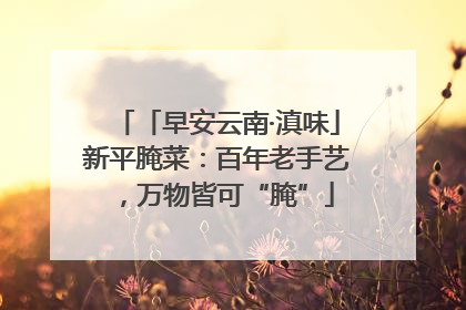 「早安云南·滇味」新平腌菜：百年老手艺，万物皆可“腌”