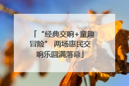 “经典交响+童趣冒险” 两场惠民交响乐圆满落幕
