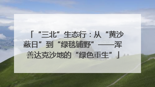 “三北”生态行：从“黄沙蔽日”到“绿毯铺野”——浑善达克沙地的“绿色重生”
