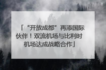 “开放成都”再添国际伙伴！双流机场与比利时机场达成战略合作