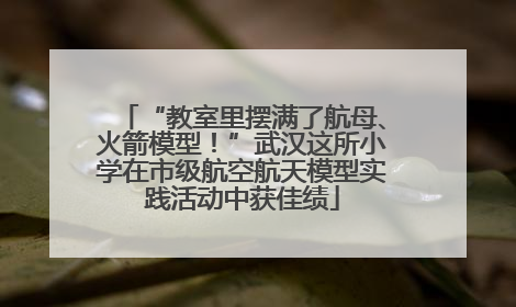 “教室里摆满了航母、火箭模型！”武汉这所小学在市级航空航天模型实践活动中获佳绩