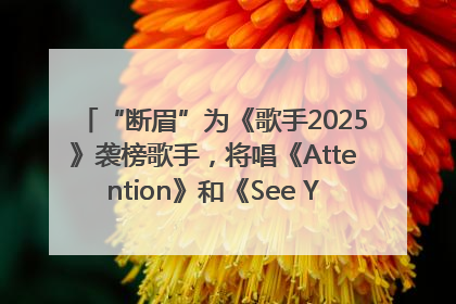 “断眉”为《歌手2025》袭榜歌手，将唱《Attention》和《See You Again》