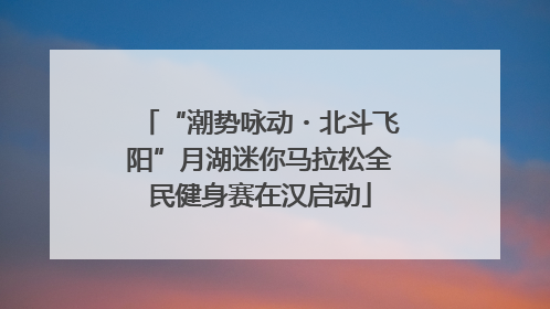 “潮势咏动・北斗飞阳”月湖迷你马拉松全民健身赛在汉启动