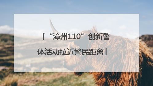 “漳州110”创新警体活动拉近警民距离
