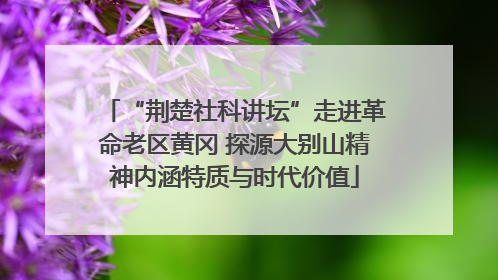“荆楚社科讲坛”走进革命老区黄冈 探源大别山精神内涵特质与时代价值