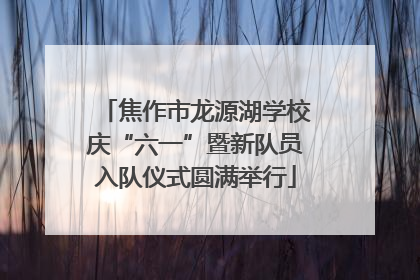 焦作市龙源湖学校庆“六一”暨新队员入队仪式圆满举行