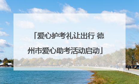 爱心护考礼让出行 德州市爱心助考活动启动
