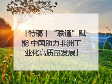 特稿丨“联通”赋能 中国助力非洲工业化高质量发展
