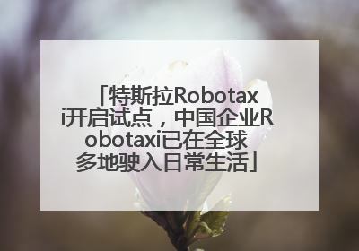 特斯拉Robotaxi开启试点，中国企业Robotaxi已在全球多地驶入日常生活