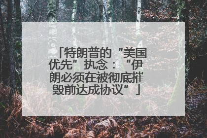 特朗普的“美国优先”执念：“伊朗必须在被彻底摧毁前达成协议”