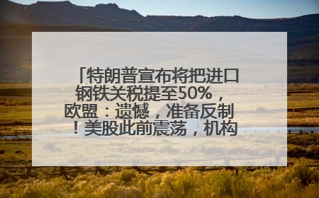特朗普宣布将把进口钢铁关税提至50%，欧盟：遗憾，准备反制！美股此前震荡，机构：美元正进入熊市