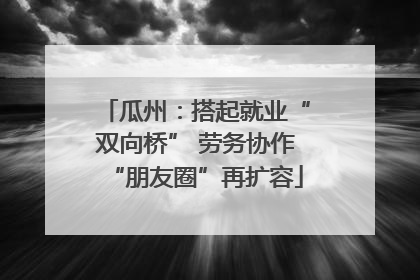 瓜州：搭起就业“双向桥” 劳务协作“朋友圈”再扩容