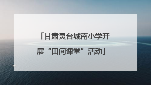 甘肃灵台城南小学开展“田间课堂”活动
