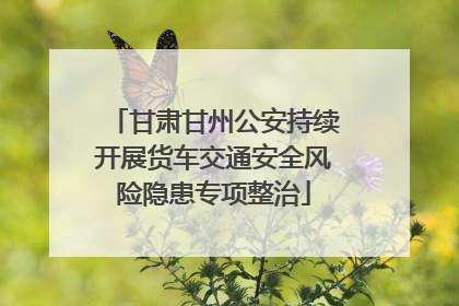甘肃甘州公安持续开展货车交通安全风险隐患专项整治