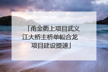 甬金衢上项目武义江大桥主桥单幅合龙 项目建设提速