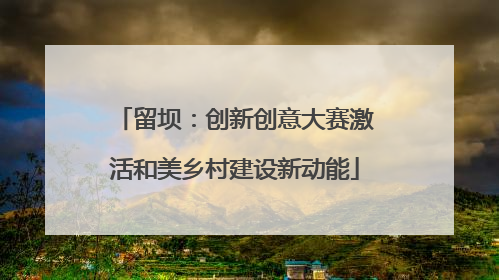 留坝：创新创意大赛激活和美乡村建设新动能