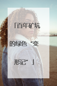 百年矿坑的绿色“变形记”