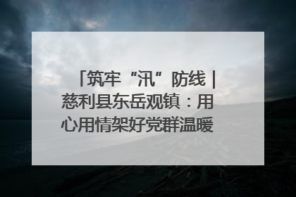 筑牢“汛”防线｜慈利县东岳观镇：用心用情架好党群温暖悠长的“连心桥”