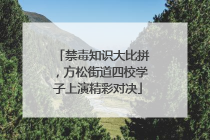禁毒知识大比拼，方松街道四校学子上演精彩对决