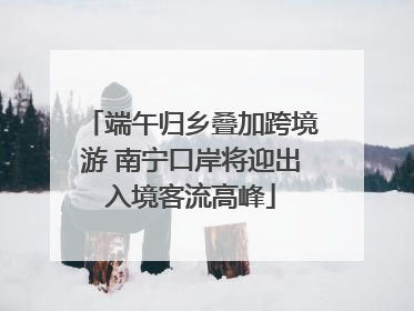 端午归乡叠加跨境游 南宁口岸将迎出入境客流高峰