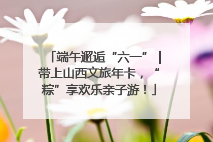 端午邂逅“六一”｜带上山西文旅年卡，“粽”享欢乐亲子游！