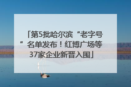 第5批哈尔滨“老字号”名单发布！红博广场等37家企业新晋入围