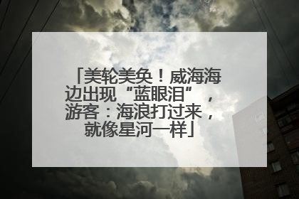 美轮美奂！威海海边出现“蓝眼泪”，游客：海浪打过来，就像星河一样