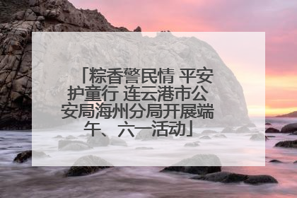 粽香警民情 平安护童行 连云港市公安局海州分局开展端午、六一活动