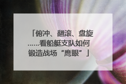 俯冲、翻滚、盘旋……看船艇支队如何锻造战场“鹰眼”