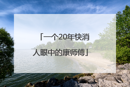 一个20年快消人眼中的康师傅