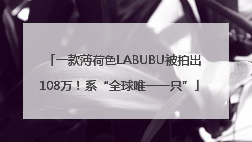 一款薄荷色LABUBU被拍出108万！系“全球唯一一只”