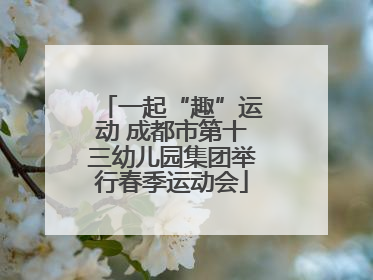 一起“趣”运动 成都市第十三幼儿园集团举行春季运动会