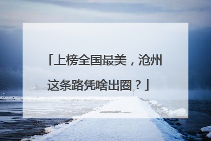 上榜全国最美，沧州这条路凭啥出圈？