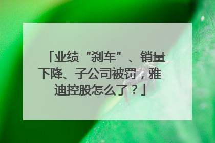 业绩“刹车”、销量下降、子公司被罚，雅迪控股怎么了？
