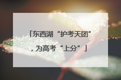 东西湖“护考天团”，为高考“上分”
