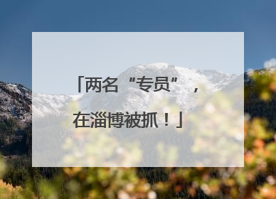 两名“专员”，在淄博被抓！