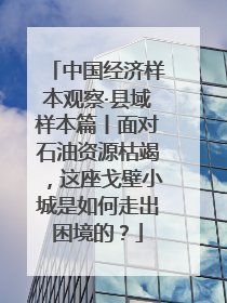 中国经济样本观察·县域样本篇丨面对石油资源枯竭，这座戈壁小城是如何走出困境的？