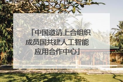 中国邀请上合组织成员国共建人工智能应用合作中心