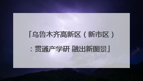 乌鲁木齐高新区（新市区）：贯通产学研 融出新图景