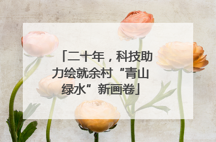 二十年，科技助力绘就余村“青山绿水”新画卷