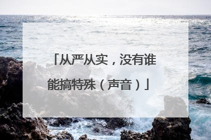 从严从实，没有谁能搞特殊（声音）