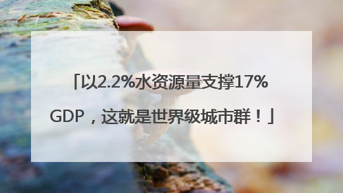 以2.2%水资源量支撑17%GDP，这就是世界级城市群！