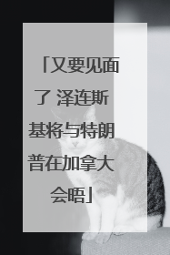 又要见面了 泽连斯基将与特朗普在加拿大会晤