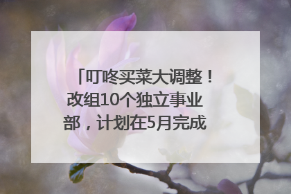 叮咚买菜大调整！改组10个独立事业部，计划在5月完成App端全面改版