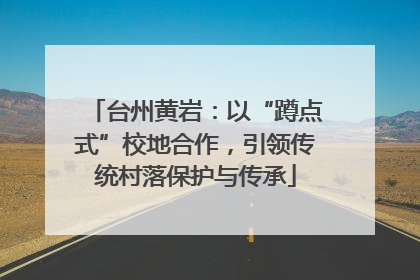 台州黄岩：以“蹲点式”校地合作，引领传统村落保护与传承