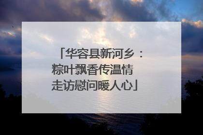 华容县新河乡：粽叶飘香传温情 走访慰问暖人心